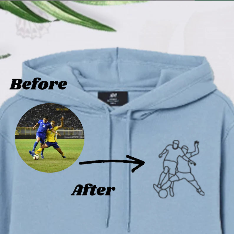 Custom Line Art Portrait Sweater