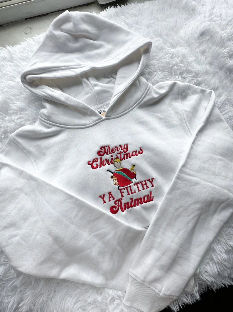 "Merry Christmas Ya Filthy Animal" - Holiday Movie Pullover