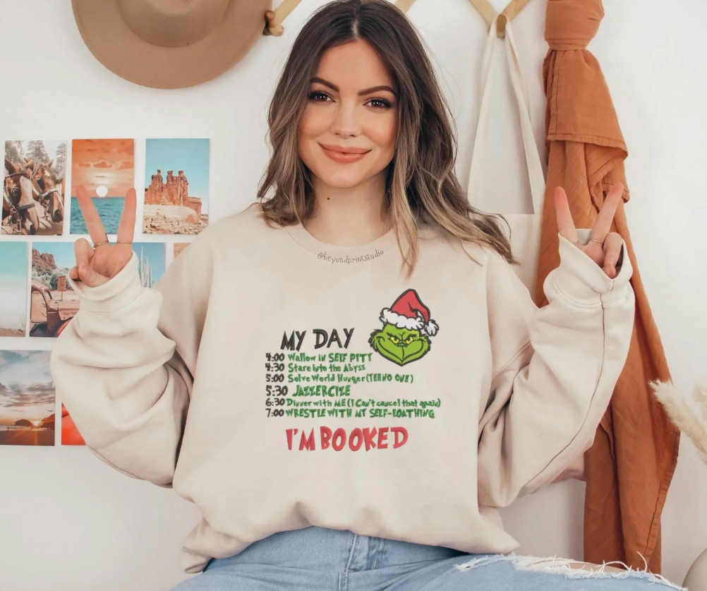 "Wallow in Self Pity, I'm Booked!" - Holiday Movie Crewneck