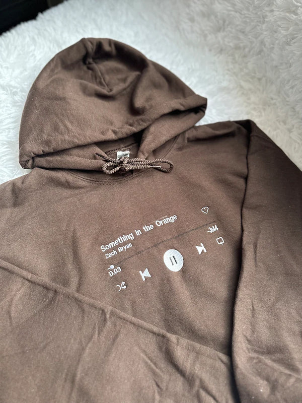 Custom Embroidered Music Player Track Sweatshirt