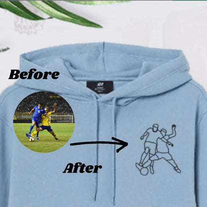 Custom Line Art Portrait Sweater