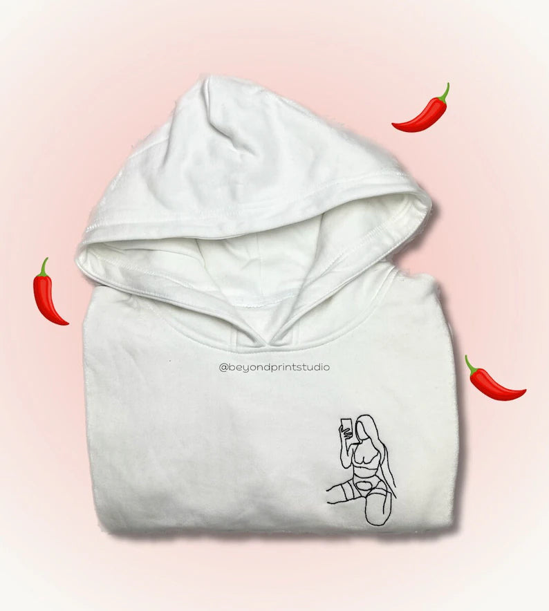 Custom Spicy Line Art Portrait Sweater