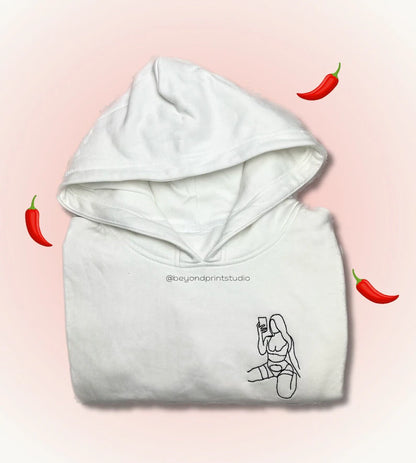 Custom Spicy Line Art Portrait Sweater