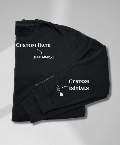 Custom Roman Numerals Date Sweater