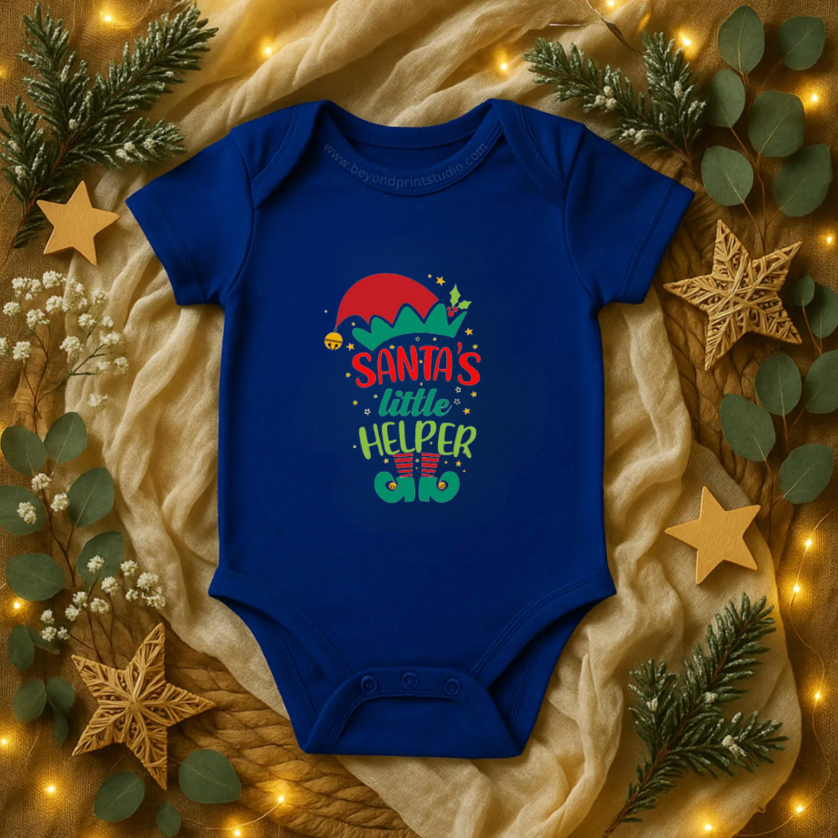 "Santa's Little Helper" - Christmas Baby Onesie