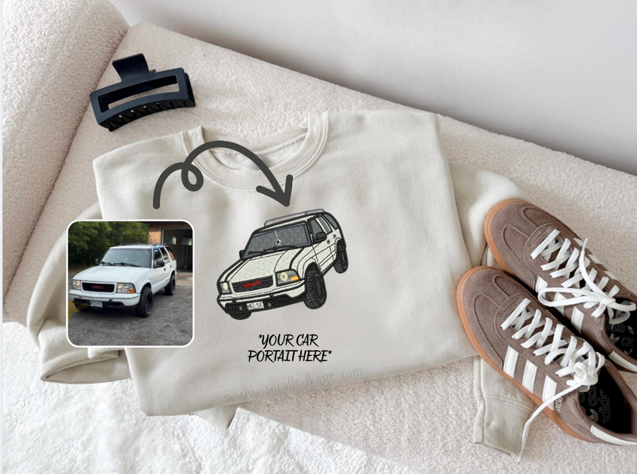 Custom Coloured Car Portrait Sweater