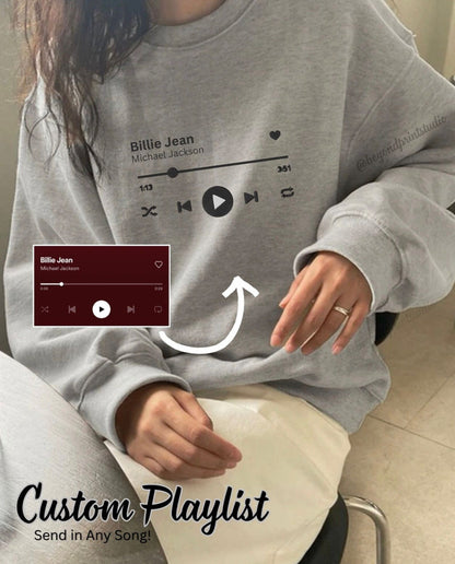 Custom Music Player Track Sweater