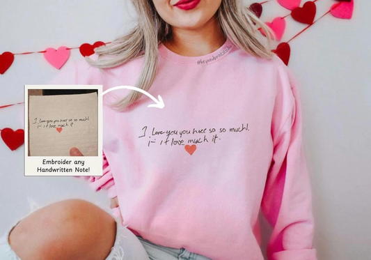 Custom Handwritting on Sweater
