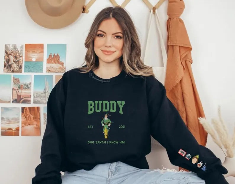 "OMG Santa! I know Him!" - Holiday Movie Crewneck